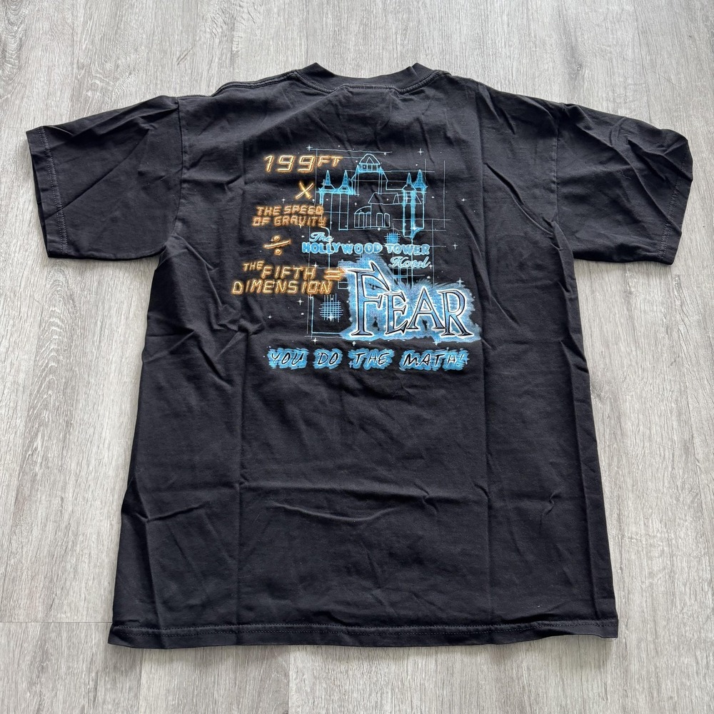 Vintage Disney Tower of Terror Shirt Mens Medium Twilight Zone Front and Back